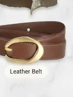 Gold ring leather belt